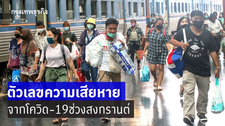 ตัวเลขความเสียหาย  จากโควิด-19 ช่วงสงกรานต์