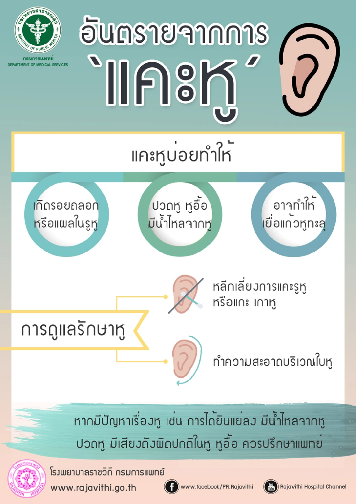 เตือนแคะหูบ่อยอันตราย อาจทำให้แก้วหูทะลุ 