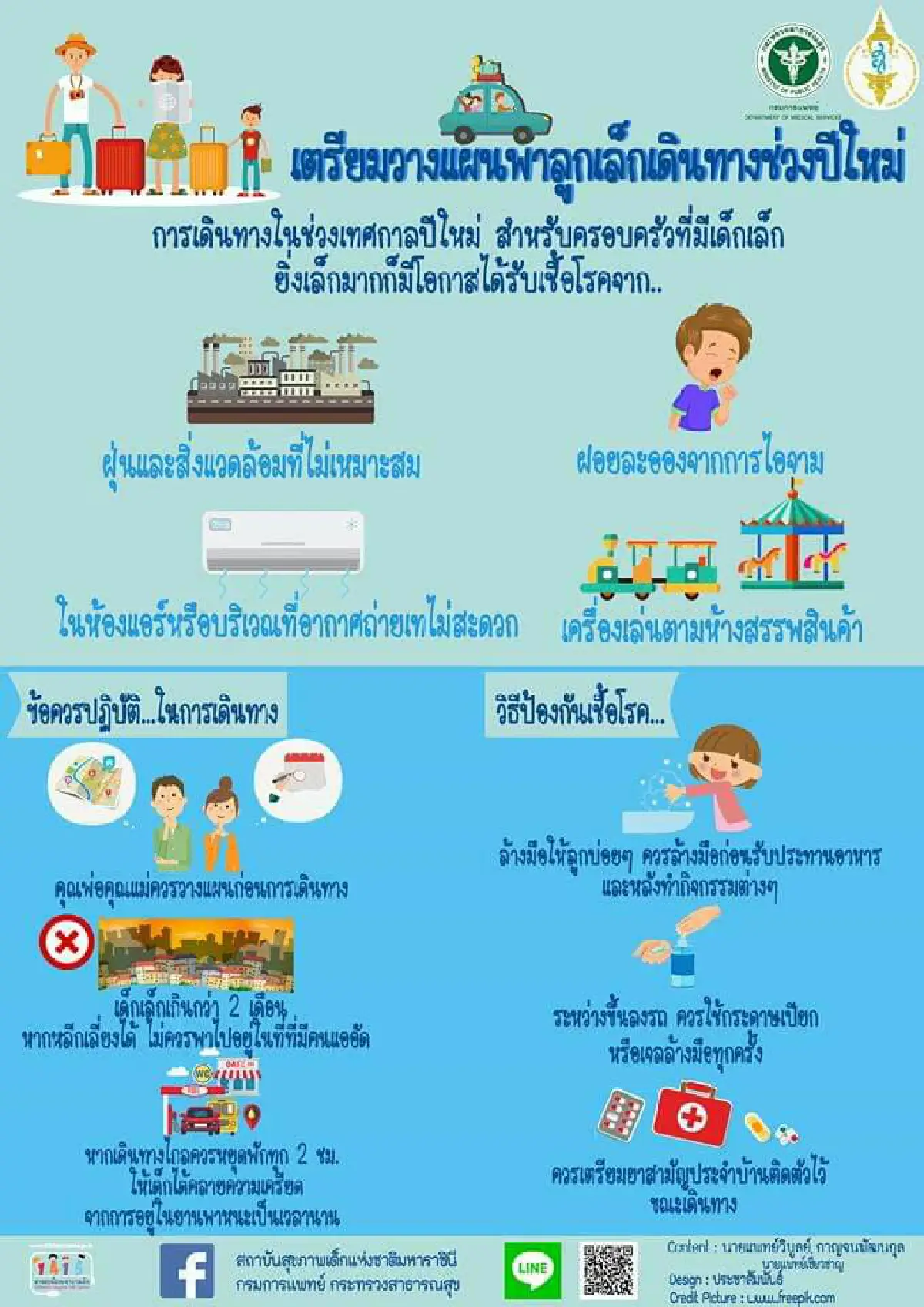 พาเด็กเล็กเที่ยว เดินทางช่วงปีใหม่ เสี่ยงได้รับเชื้อโรค