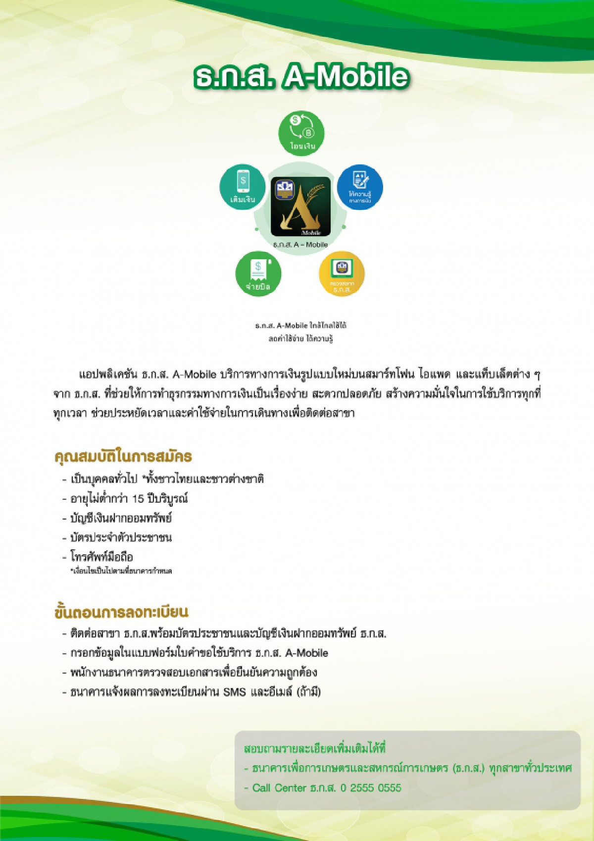เตือนภัย! แอบอ้างใช้แอพพลิเคชั่น ธ.ก.ส. A-Mobile ล้วงข้อมูลส่วนตัว