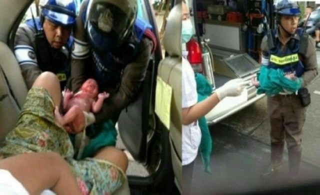 ชื่นชมฮีโร่ฉุกเฉิน'ตร.จราจร'ทำคลอดบนแท็กซี่