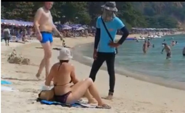 พัทยาเต้น!คลิปกร่างไล่นักท่องเที่ยวโผล่