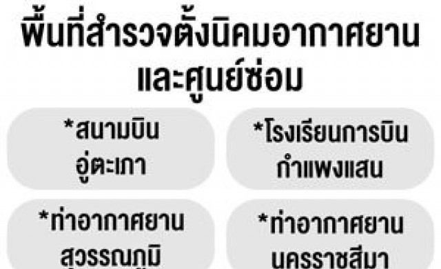 คัด'4ทำเล'สนามบินตั้งนิคมฯอากาศยาน