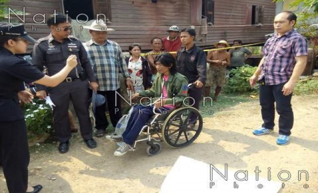 หนุ่มพิการนั่งวีลแชร์ดวลปืนยิงพี่เขยดับ