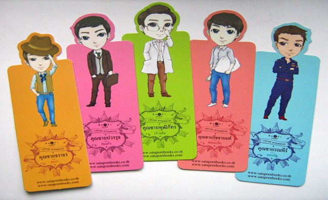 ที่คั่นหนังสือขาตัวละครนิยายดัง 