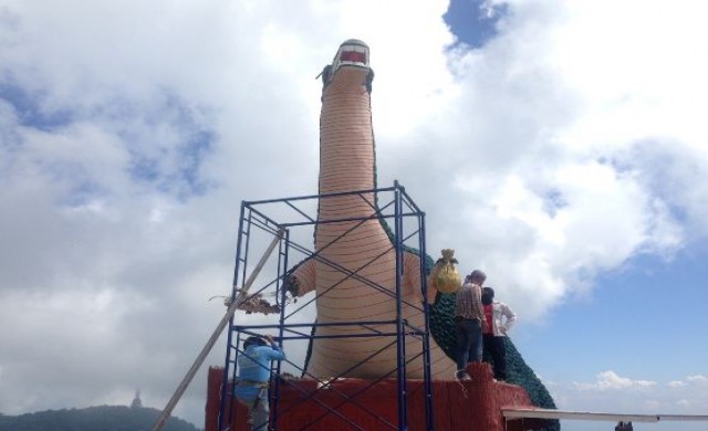 ทุบแล้ว! รูปไดโนเสาร์ภูทับเบิก หลังเจอกระแสต้าน