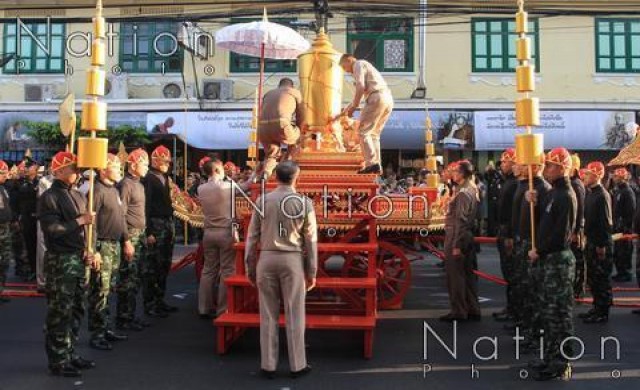 ซ้อมใหญ่ริ้วขบวนแห่พระศพ 'สมเด็จพระสังฆราช'ครั้งที่2
