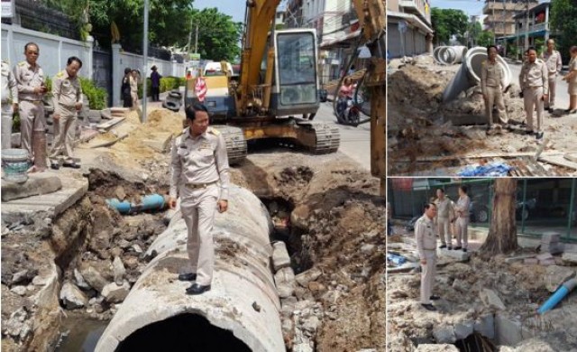 สั่งเร่งขุดวางท่อฯ ซ.งามวงศ์วาน43 ช่วยปชช.สัญจรสะดวก