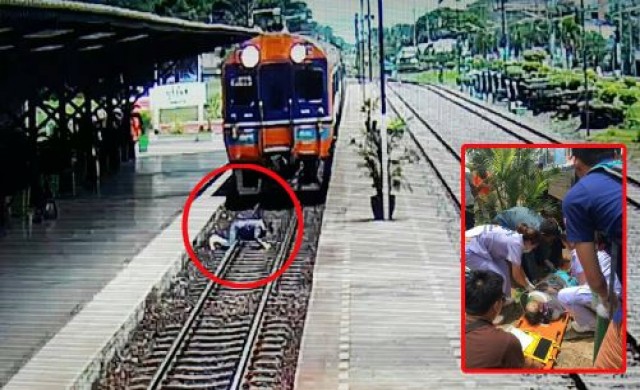 ระทึก!สาวใหญ่กระโดดให้รถไฟเหยียบ ร่างขาด2ท่อน