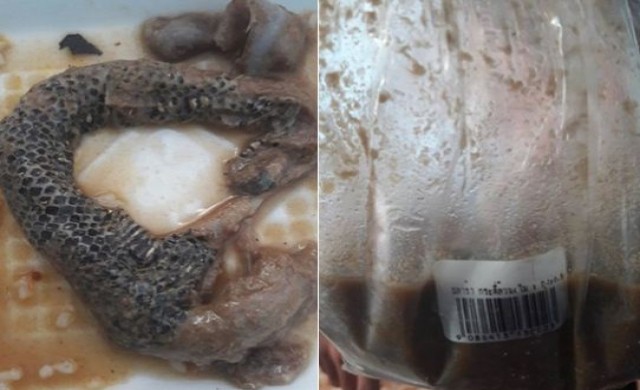 สุดช็อค! สาวอ้างซื้อปลาร้าห้างดัง แกะถุงเจองูทั้งท่อน 