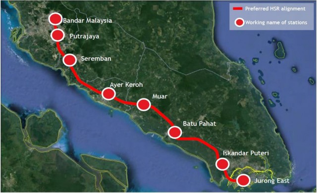 รถไฟความเร็วสูงมาเลย์-สิงคโปร์
