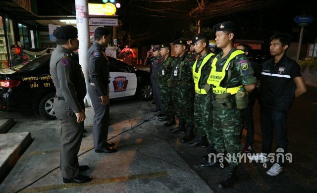 ผู้การฯ191ลงพื้นที่ตรวจด่านป้องกันอาชญากรรม ย่านสุทธิสาร