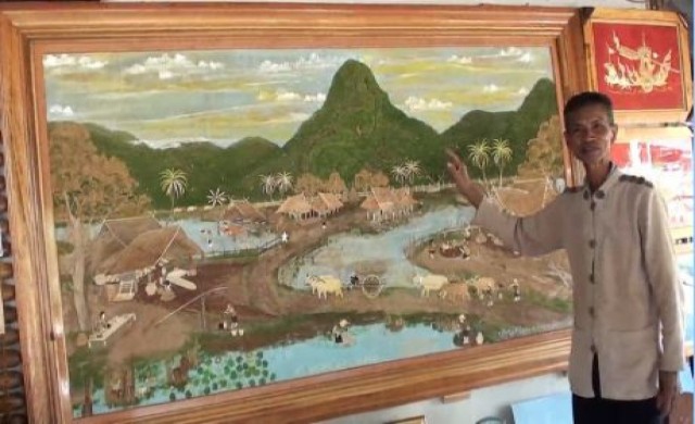 ทึ่ง! ชาวยโสธรนำวัสดุธรรมชาติ ประดิษฐ์ภาพได้งดงาม