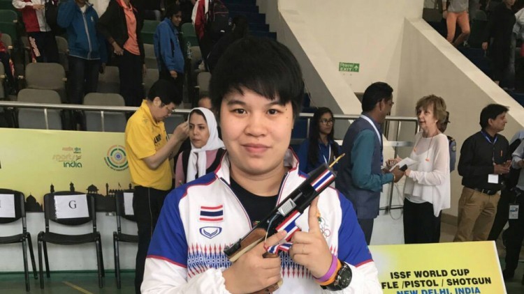 "ณภัสวรรณ" สร้างประวัติศาสตร์แชมป์โลกยิงปืนหญิงคนแรกของไทย