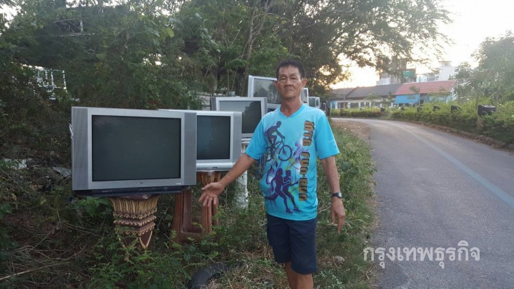 ทึ่ง! ไอเดียลุงวัย63ปี นำทีวี-คอมฯเก่า ทำกระถางต้นไม้