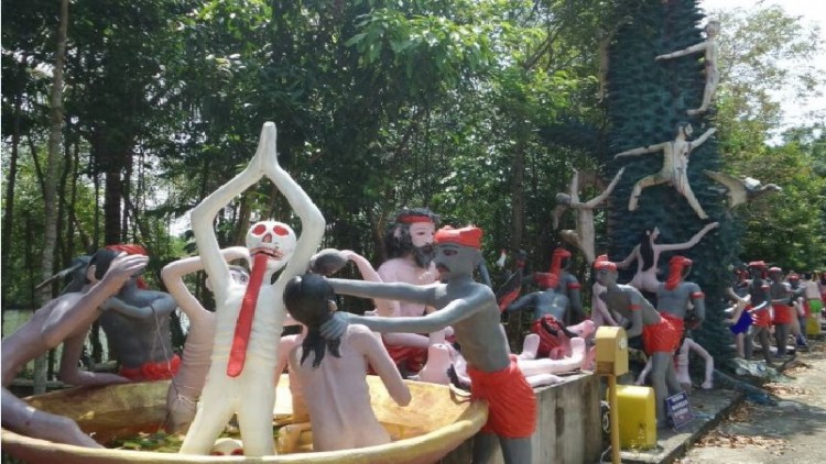 ปรับภูมิทัศน์อุทยานการศึกษา4แดน 'มนุษย์ พุทธภูมิ สวรรค์ นรก'