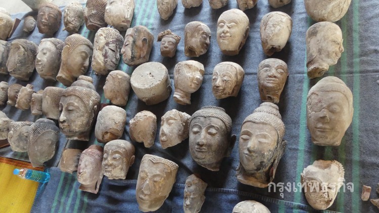 นักโบราณคดีเข้าความสะอาด เศียรพระโบราณอายุ 400 ปี