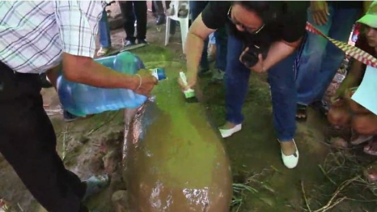 ตรวจสอบเสาหินยุคทวาราวดี อายุกว่า 1,000 ปี