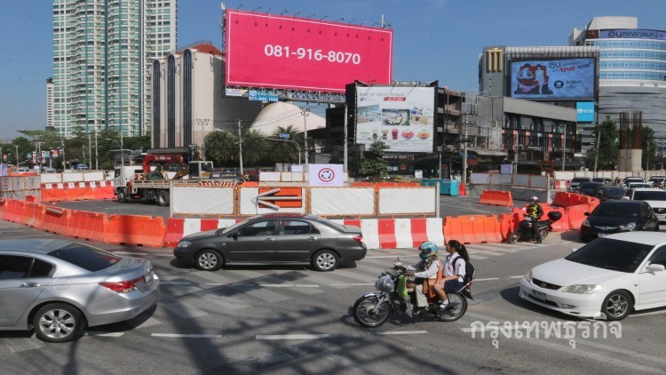 อุโมงค์ทางลอดแยกรัชโยธินคืบหน้าแล้ว 27.93%