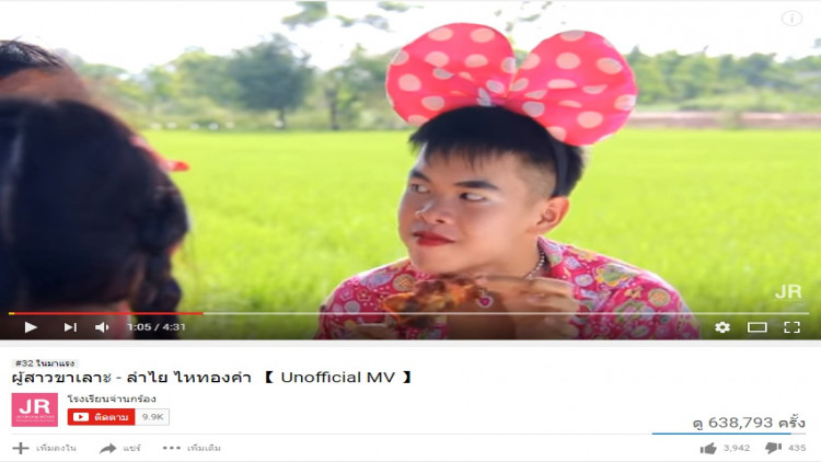 ทะลุ 6 แสนวิว 'ผู้สาวขาเลาะ' ผลงานเอ็มวี นร.จ่านกร้อง