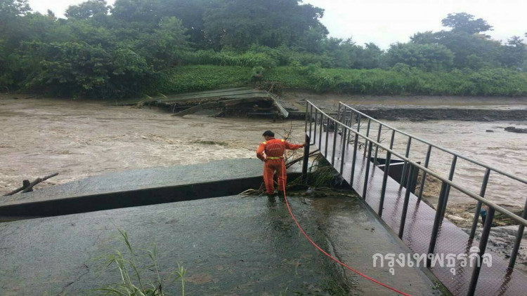 พิษ 'ตาลัส' ฝายเชียงหมั้นชำรุด