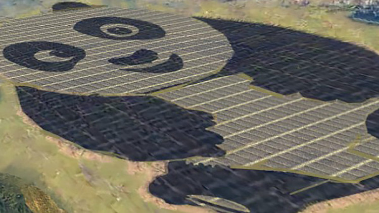 จีนผลิตไฟฟ้าจากโซลาร์เซลล์ 'รูปแพนด้า'