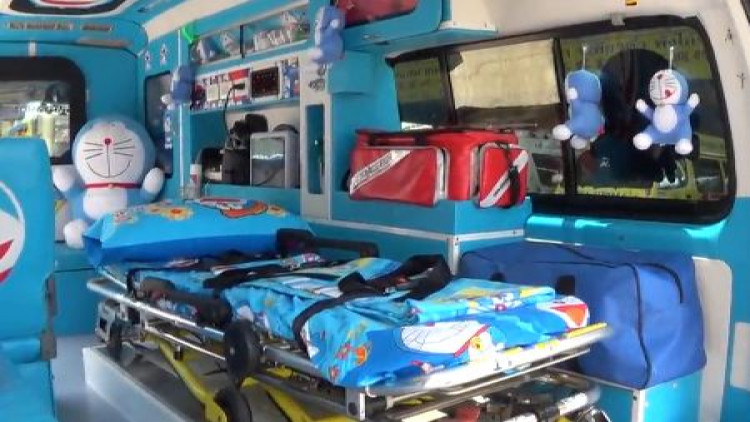 ตกแต่งรถพยาบาลเป็นตัวการ์ตูน ลบภาพรถส่งศพสุดหลอน