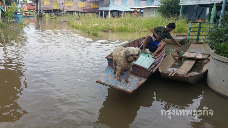 แม่น้ำยมล้นท่วมบ้านพักอาศัย