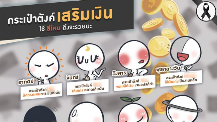 กระเป๋าตังค์ตามวันเกิด ใช้สีไหนถึงจะรวย?