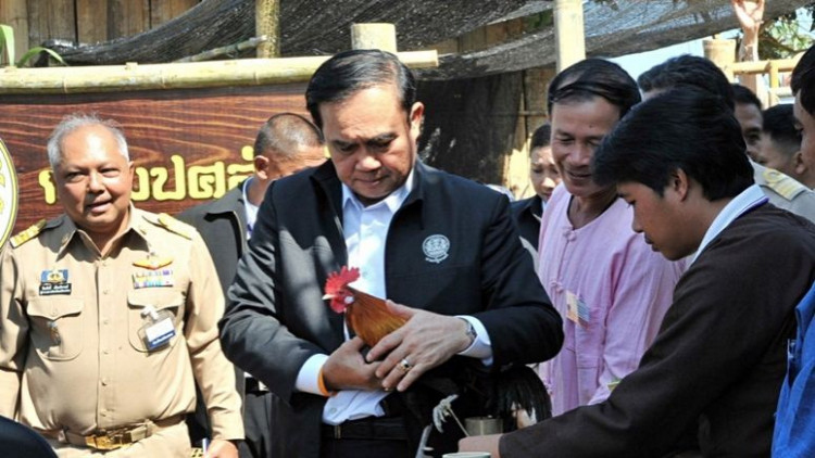 'บิ๊กตู่' คุยกับ' ไก่แจ้' บอกทนหน่อยนะ มีหน้าที่โชว์ตัว