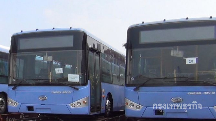 ขสมก.ทดลองวิ่งเมล์NGVใหม่ วันแรก 2 เส้นทาง