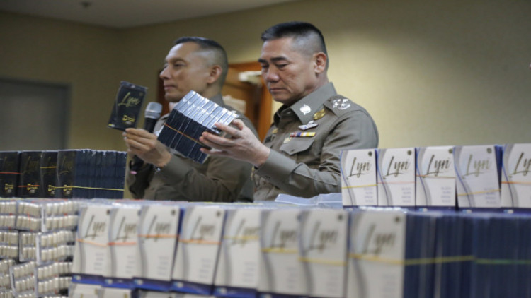 ผบ.ตร. แถลงจับผลิตภัณฑ์สินค้า LYN มูลค่ากว่า 24 ล้านบาท 