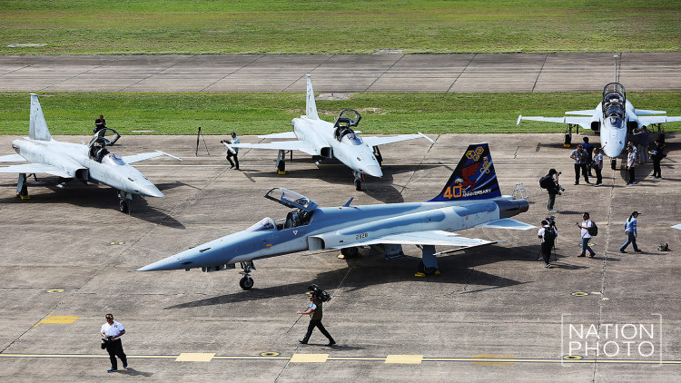 ทอ.จัดพิธีเกียรติยศครบรอบ 40 ปี เครื่องบิน F-5 E/F