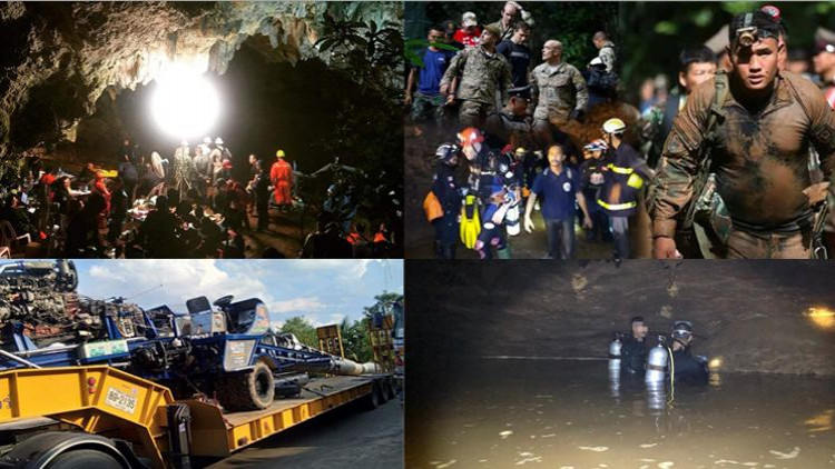 รวมน้ำใจชาวไทย-ต่างชาติ หลั่งไหลช่วย 13 ชีวิตติดถ้ำหลวง