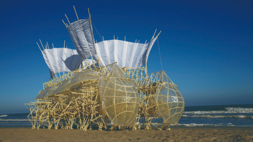 เดินไปด้วยสายลมกับ Strandbeests สัตว์แห่งชายหาดของ Theo Jansen