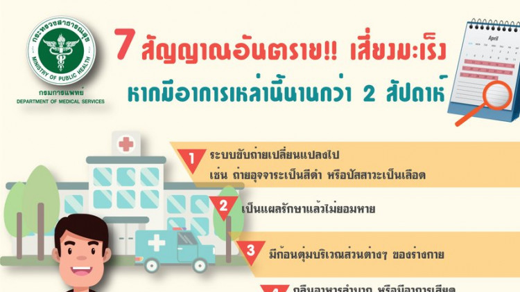 7 สัญญาณอันตราย เสี่ยงมะเร็ง!