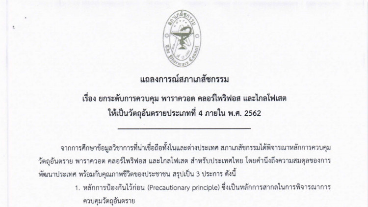 จี้คกก.วัตถุอันตราย แบนสารเคมีกำจัดศัตรูพืช