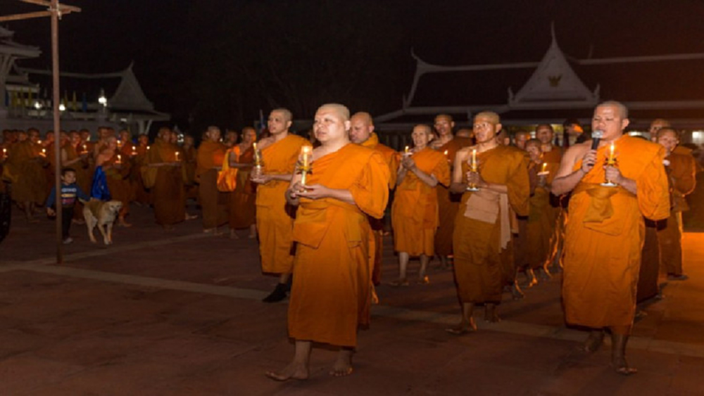 มหาสังฆนิบาตแห่งวันเพ็ญเดือน ๓ มาฆปูรณมีบูชา ที่วัดไทยกุสินาราเฉลิมราชย์