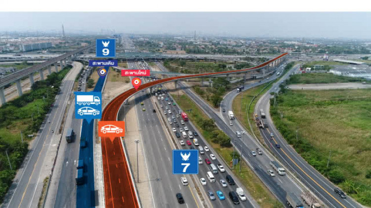 เปิดใช้สะพานข้ามทางแยกต่างระดับทับช้างจากมอเตอร์เวย์สุวรรณภูมิ 16 มี.ค.นี้ 