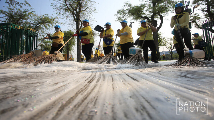 ทุกภาคส่วนรวมพลัง Big Cleaning เส้นทางเสด็จฯ