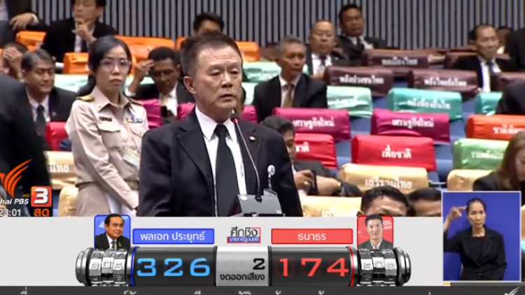 ผ่าน500เสียง! ประยุทธ์นำได้326 ธนาธรตามได้174