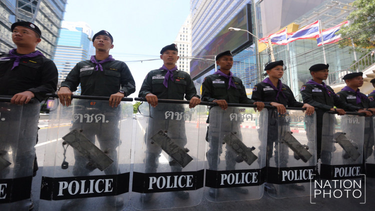 จนท.ดูแลความปลอดภัยแยกเพลินจิต 'ประชุมสุดยอดอาเซียน ครั้งที่ 34'