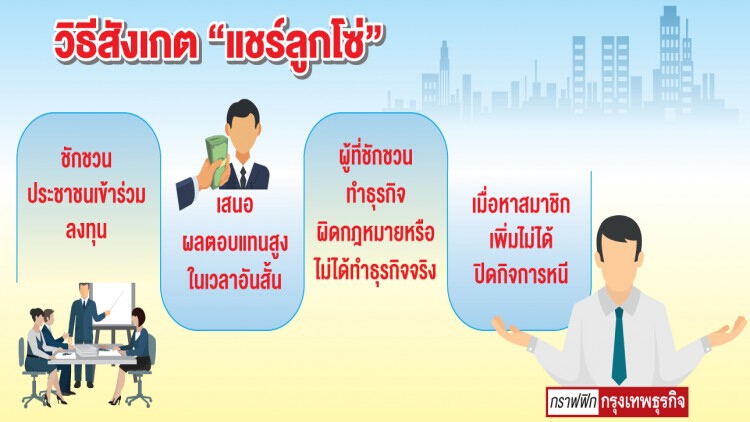 รู้ทันกลโกง‘แชร์ลูกโซ่’  หัดสังเกตก่อน‘หมดตัว’ 