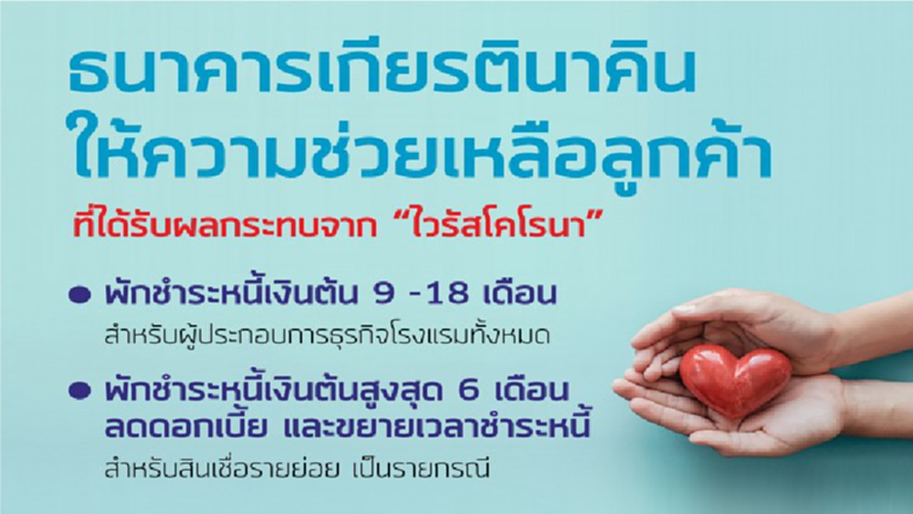 เกียรตินาคิน พักเงินต้น-ลดดอกเบี้ย ช่วยธุรกิจโรงแรม-รายย่อย ลดผลกระทบไวรัสโคโรนา