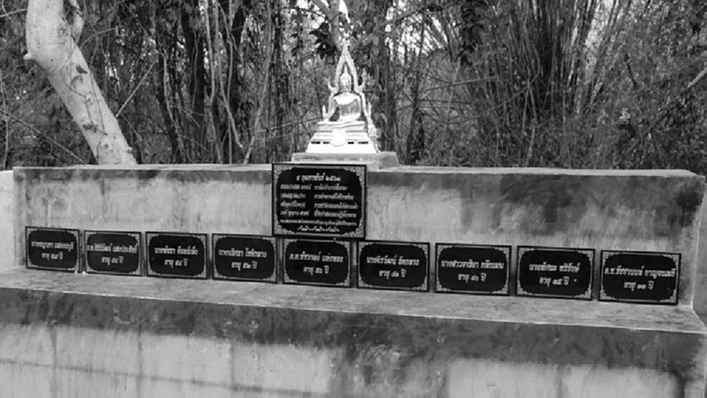 โคราชตั้ง 'แท่นอนุสรณ์' ไว้อาลัยเหยื่อ 9 ศพหลังวัดป่าศรัทธาราม