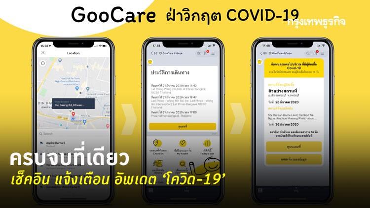 รู้จัก 'GooCare' แพลทฟอร์มอาสา เช็คอิน แจ้งเตือน 'โควิด-19'