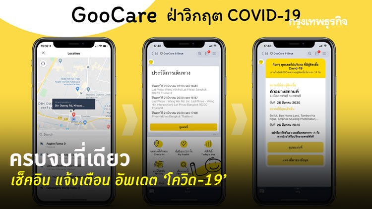 รู้จัก 'GooCare' แพลทฟอร์มอาสา เช็คอิน แจ้งเตือน  'โควิด-19' 