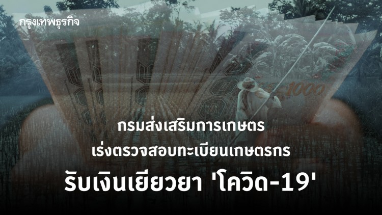 กรมส่งเสริมการเกษตร เร่งตรวจสอบทะเบียนเกษตรกร รับเงินเยียวยา 'โควิด-19'