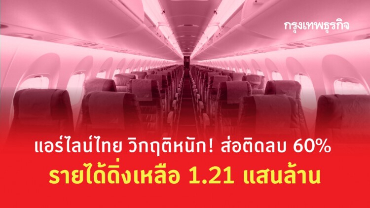 SCB ส่องธุรกิจการบิน ของไทย ปีนี้ ส่อติดลบ 60% รายได้ดิ่ง เหลือ 1.21แสนล้าน