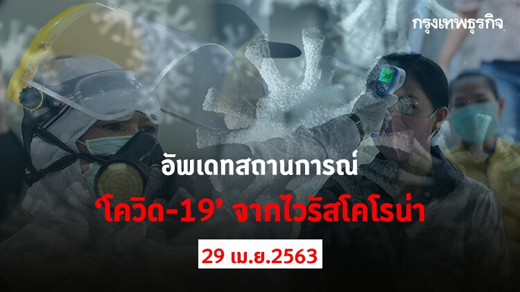 อัพเดทสถานการณ์ 'โควิด-19' จากไวรัสโคโรน่า (29 เมษายน 2563)